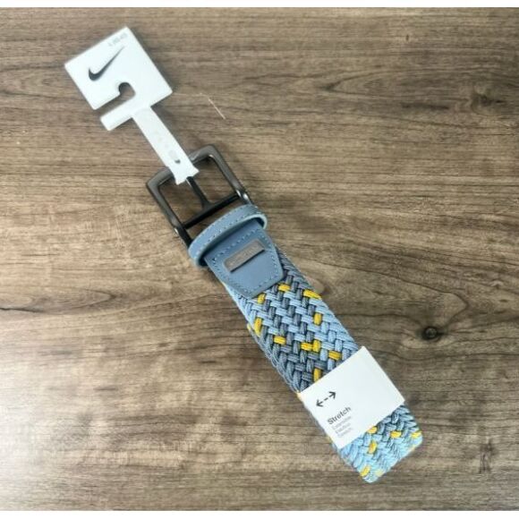 Nike Golf G Flex Woven Stretch Belt Blue Men's Large L (40-42) NWT $55 Retail - Picture 2 of 9